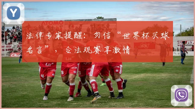 法律专家提醒：勿信“世界杯买球名言”，合法观赛享激情