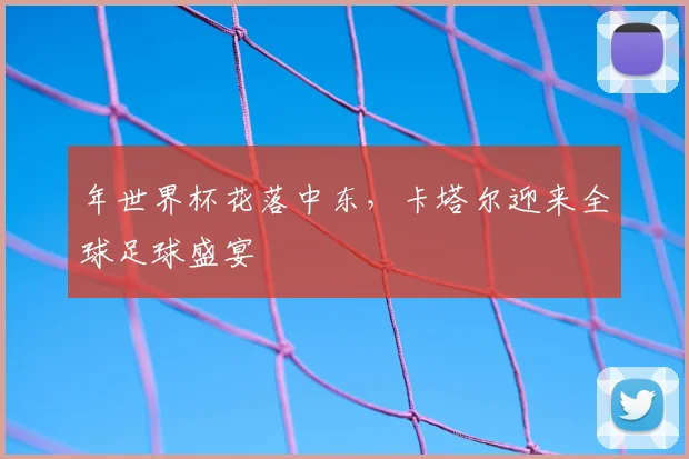 年世界杯花落中东，卡塔尔迎来全球足球盛宴